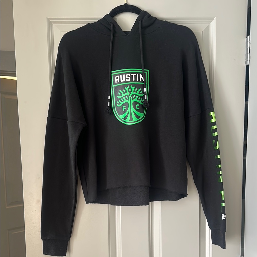 Nwt Austin Fc Black Hoodie With Green Austin Logo Nwt Austin Fc Black Hoodie With Green Austin Logo